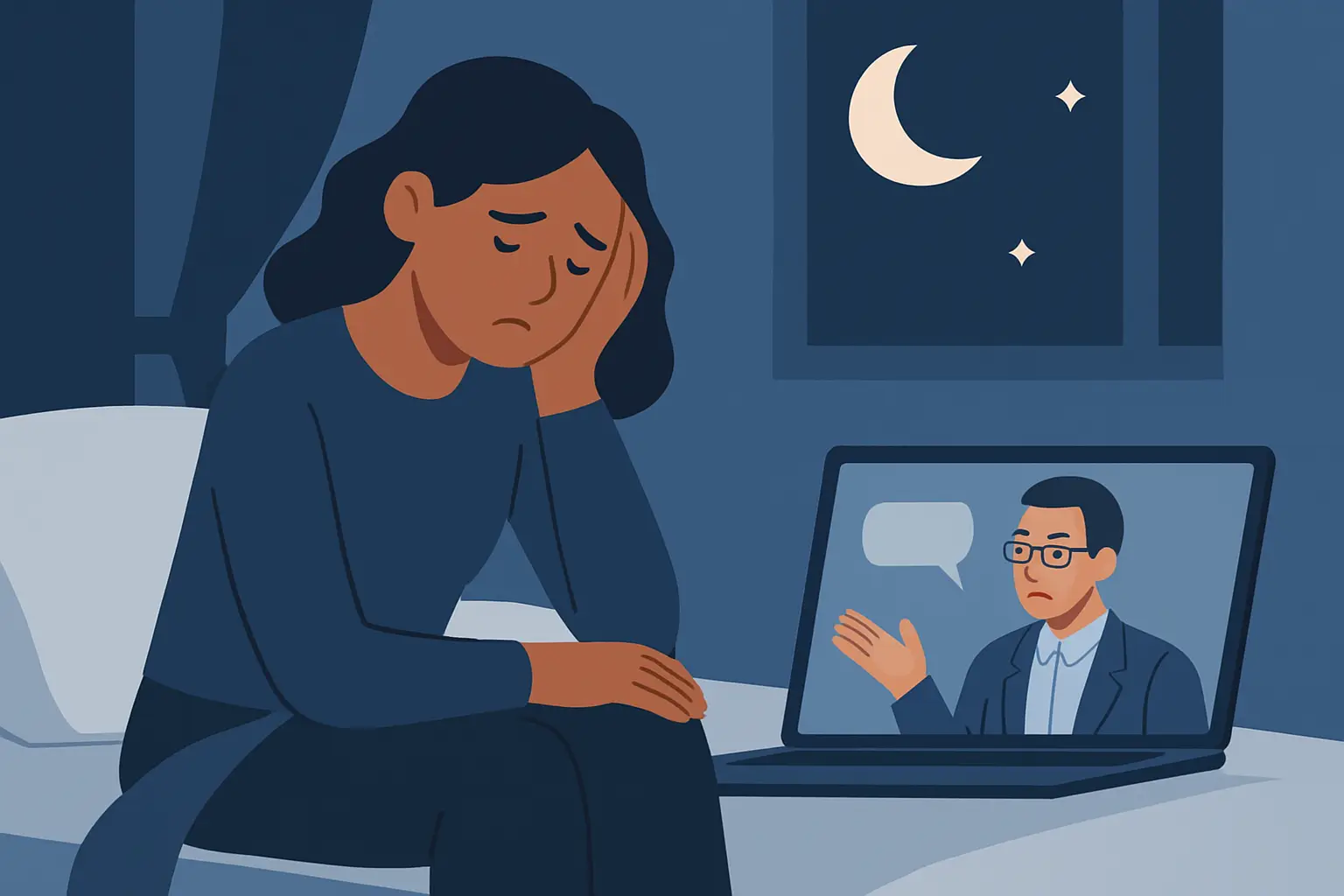 Ansiedade noturna: como a terapia online ajuda